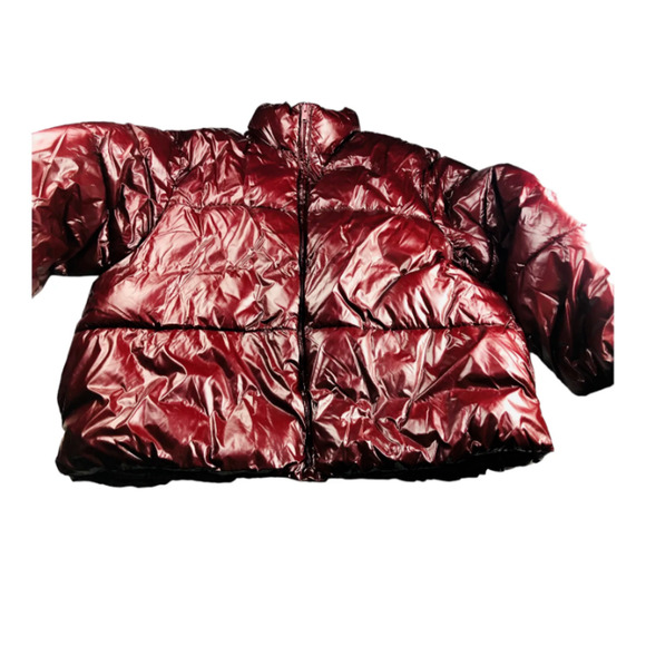 A New Day Womens Puffer Water Resistant Zip Lined Jacket Outdoor Maroon XXL - Picture 5 of 11